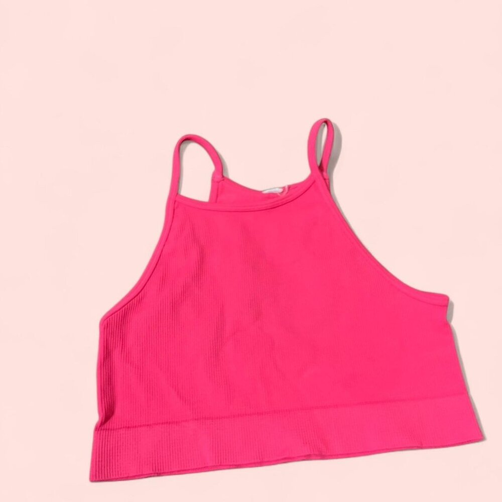 Pink crop top  No size tag I think medium